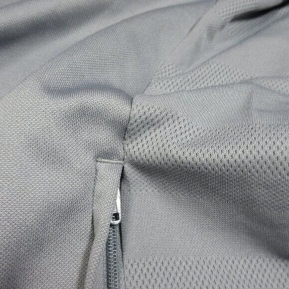 adidas womens gray white Rev full zip ClimaCool warm up athletic jacket M EUC - Picture 5 of 7